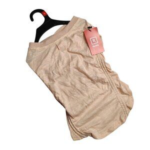 Reddy Dog Large Beige Ruched Detail Lightweight Pet T-Shirt